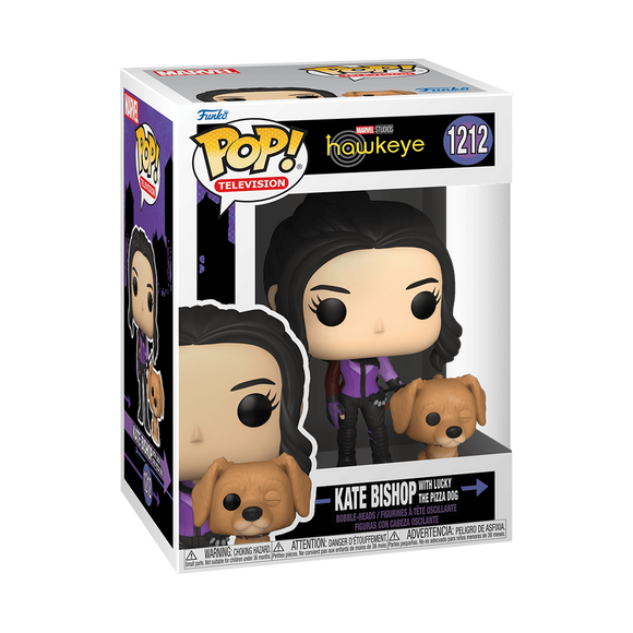 Funko POP! Marvel: Hawkeye - Kate Bishop with Lucky the Pizza Dog [#1212]
