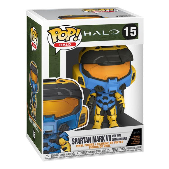 Funko POP! Halo: Halo Infinite - Spartan Mark VII [Blue & Yellow] (with VK78 Commando Rifle) [#15]
