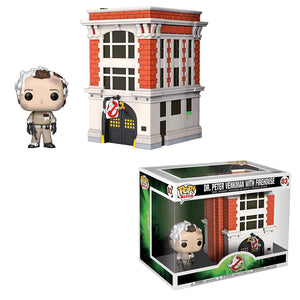 Funko POP! Town: Ghostbusters -Dr. Peter Venkman with Firehouse [#03]