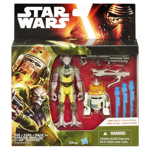 Star Wars Rebels : 3.75" 2- Pack Forest Mission Garazeb "Zeb" Orrelios and C1-10P Chopper